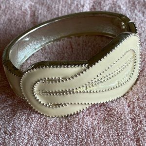 CUFF INFINITY GEOMETRIC VINTAGE METAL ENAMEL BRACELET